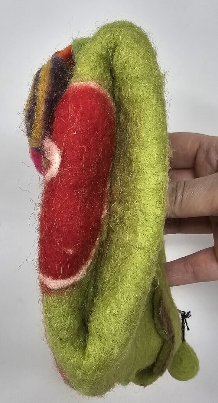 BNB Wool Boho Flower Kids Hand Bag Felted Flowers Handmade In Nepal Easter Bag - Picture 3 of 6